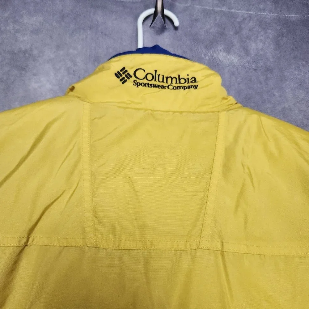 VTG Columbia Mens‎ Jacket size Large Yellow Zip Up Front Insulated Fleece Lined
